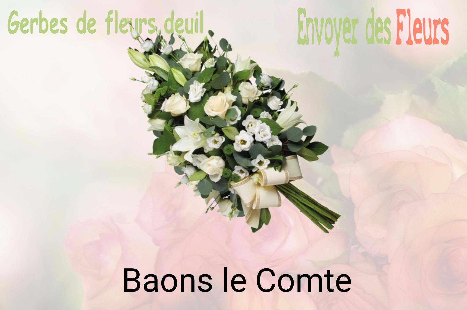Gerbe de fleurs de deuil livrée à Baons-le-Comte